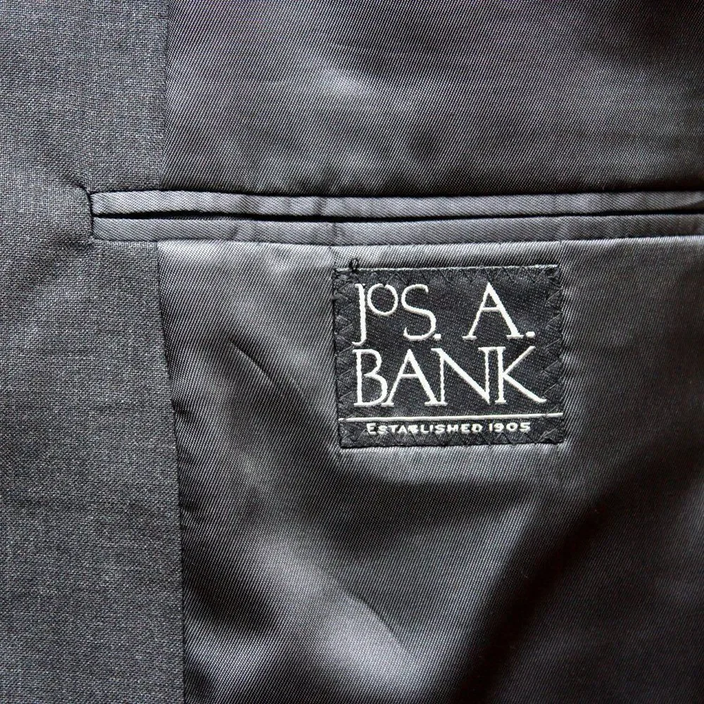 44R JOS A BANK‎ Men's Blazer Sportcoat Jacket Wool Grey C080637